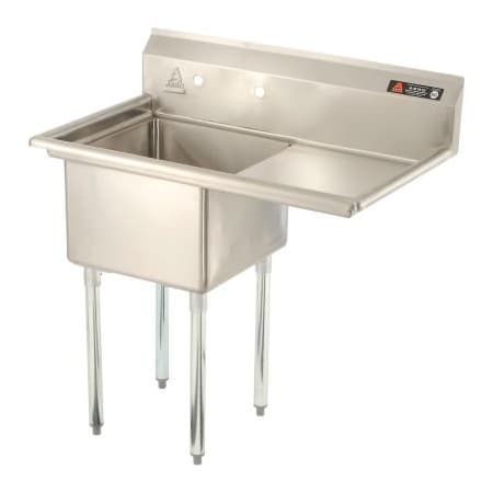 Aero Aero Manufacturing Company AF1-1818 One Bowl SS Sink 18x 8 w/ 16-1/2" Right Side Drainboard AF1-1818-18R
